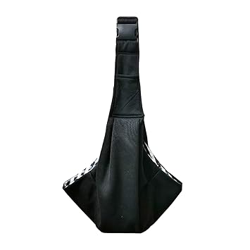 Meri SHOPP Pet Sling Carrier Dog Cat Adjustable Shoulder Carry Bag Black