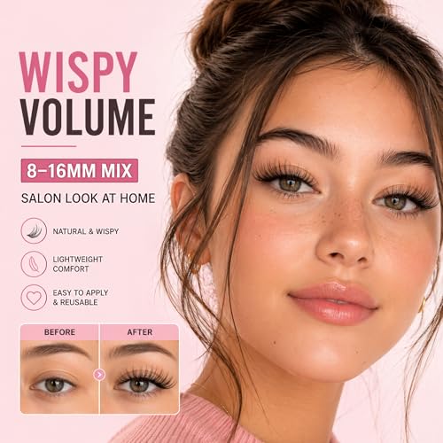 Kit de cils P&M Co 10 rangées de 8 à 16 mm avec lien et joint