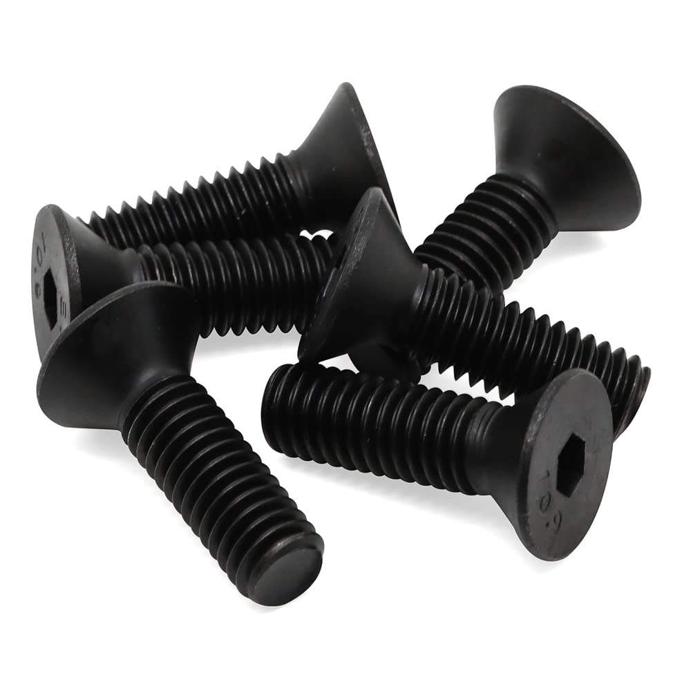 10 Vis 1/4" 20x3/4" Hexagonal à Embase - Acier Carbone Zingué - Grade 5 - Uxcell