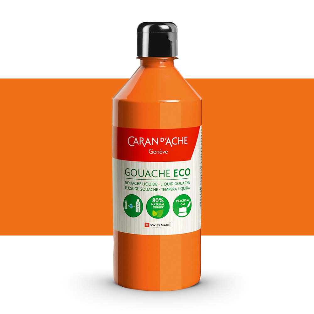 Caran d'Ache : Eco Gouache : 500ml : Fluorescent Orange