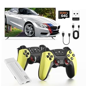 30000+ Wireless Retro Gaming Stick, Retro Game Console, HD HDMI TV Game Stick, Revisit Classic Plug and Play Video Retro Games Stick, Premium Competitive Dual Controllers