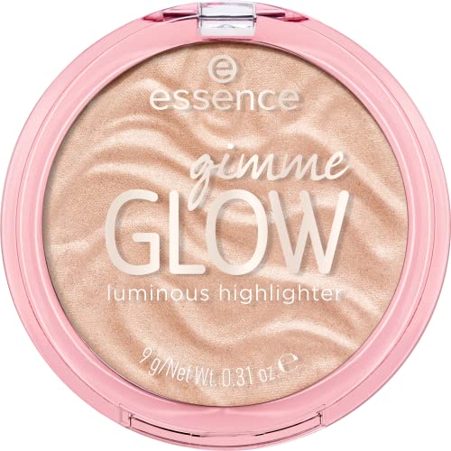 essence gimme GLOW luminous highlighter, Nr. 10, sofortiges Ergebnis, strahlend, schimmernd, vegan, ölfrei, ohne Parfüm, ohne Alkohol, 1er Pack (9g)