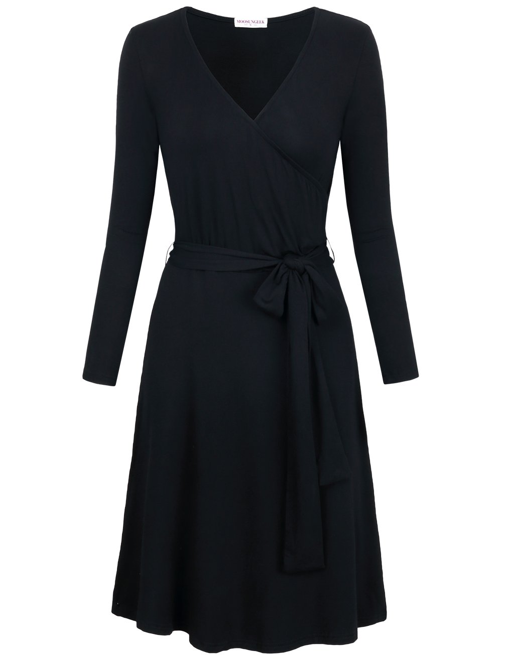 Black Wrap Dress Long Sleeve The Dress Shop