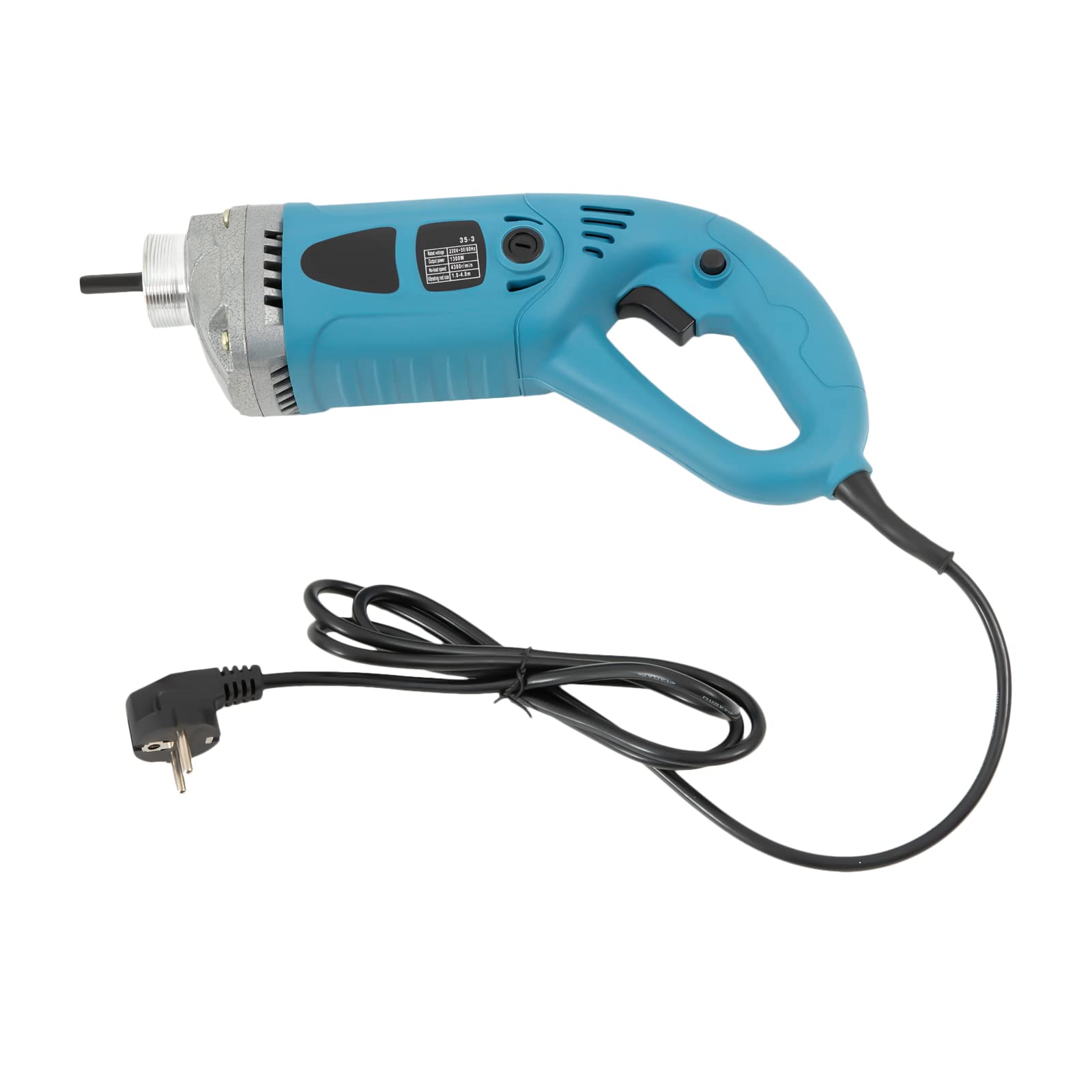 Vibratore elettrico per calcestruzzo, vibratore per calcestruzzo, dotato di un tubo lungo 1,5 metri, 4300 giri/min, adatto per cantieri, lavori stradali e costruzione di ponti