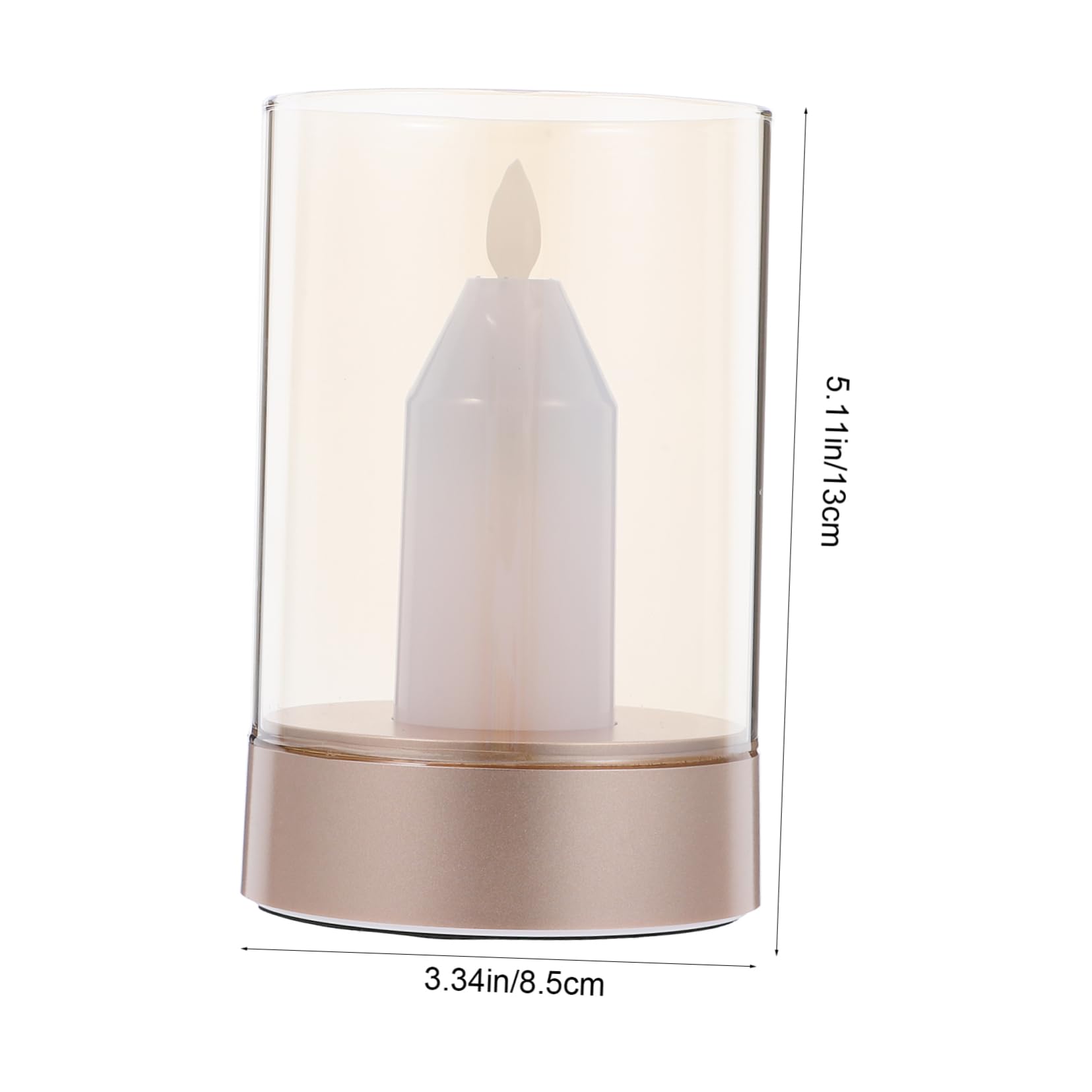 LALAFINA Luce Notturna a Candela LED in Vetro, Effetto Decorativo Elegante