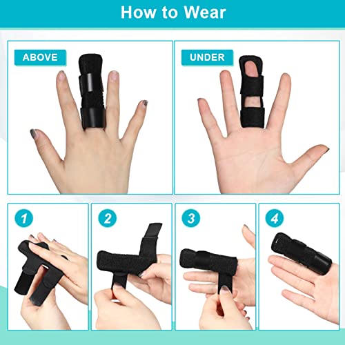 Yosoo Health Gear Trigger Finger Splint, Adjustable Mallet Finger Splint With Aluminum Support, Index Middle Finger Pinky Finger Splints For Broken Finger Straightening, Arthritis Recovery #TOP5