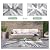 GENIMO Outdoor Rug 5' x 8' Waterproof for Patios Clearance, Reversible Plastic Straw Camping Carpet, Large Area Rugs Mats for RV, Picnic, Backyard, Deck, Balcony, Porch, Beach, Grey&White
