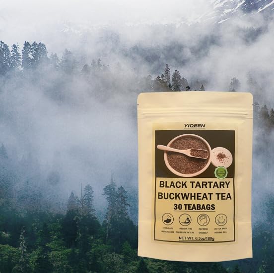 Miniatura 3 de Alforfón tartario negro, 6.3 oz180 g, 30 bolsas de té, 100% natural puro, área de producción de región de alto frío.