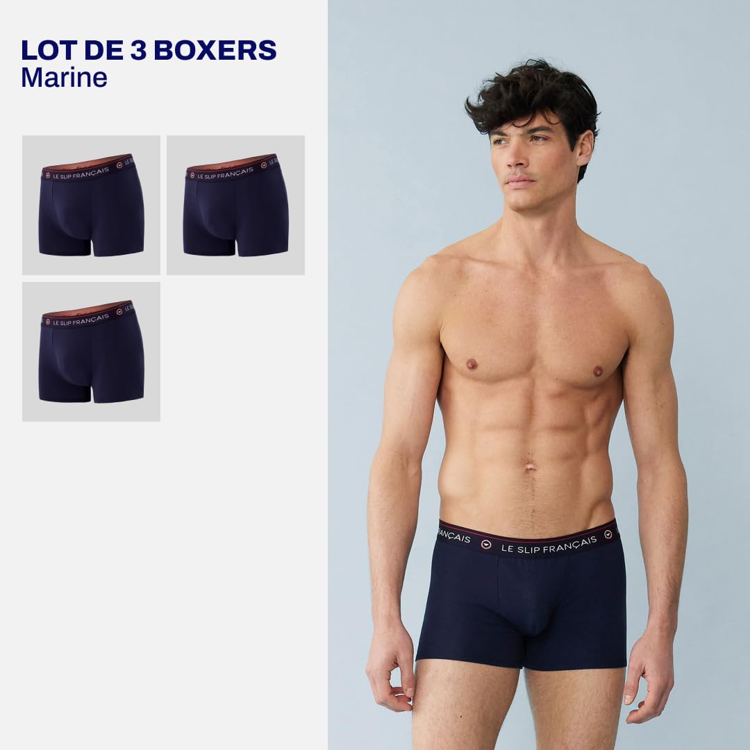 Le Slip Français Lot de 3 Boxers sous-vêtement Homme (Lot de 3)