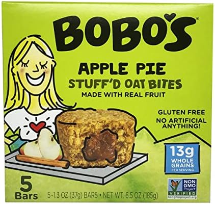 Bobo's Oat Bites, Apple Pie Stuffed, 1.3 Ounce (5 Count Box)