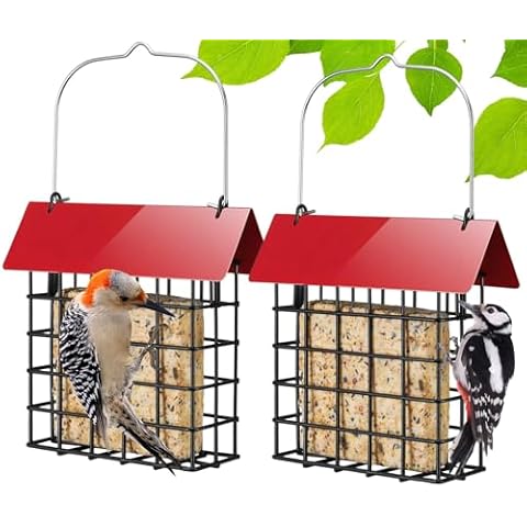 Veehoo 2-Pack Suet Bird Feeders Cover