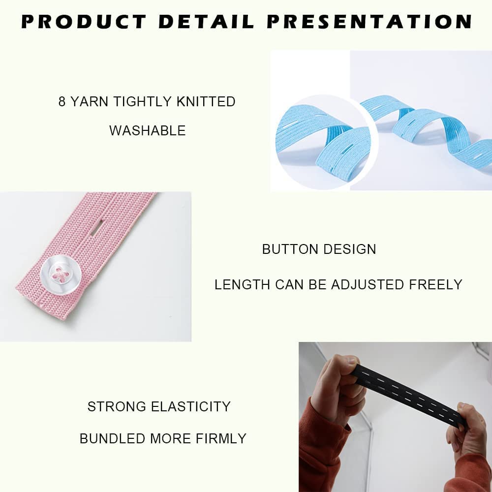 Lot De Bandes élastiques Avec Boutonnières, Sangle De