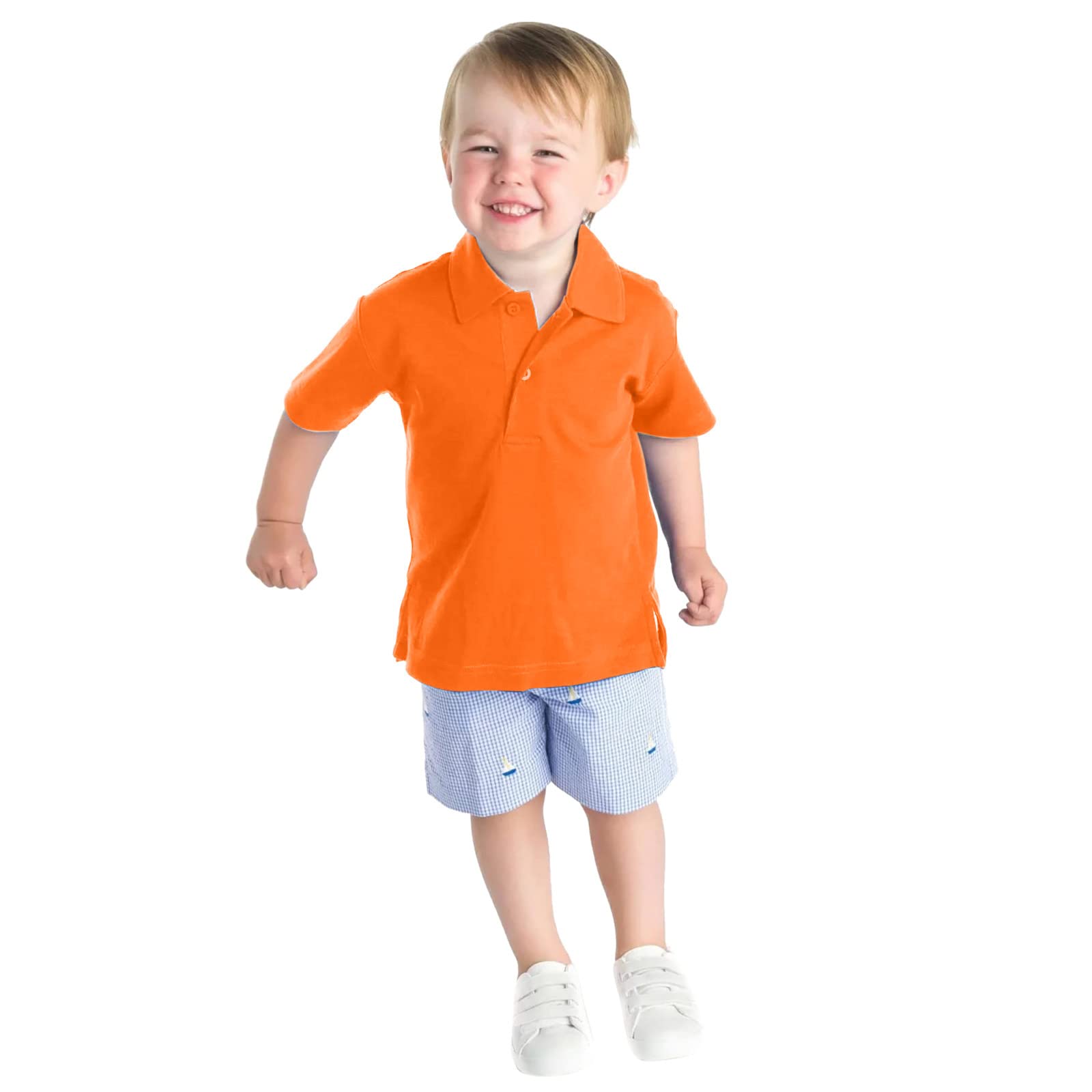 T-shirts pour enfants - T-shirt à manches longues en coton - Chemise boutonnée - Manches courtes - Plage hawaïenne - Décontracté - Solide