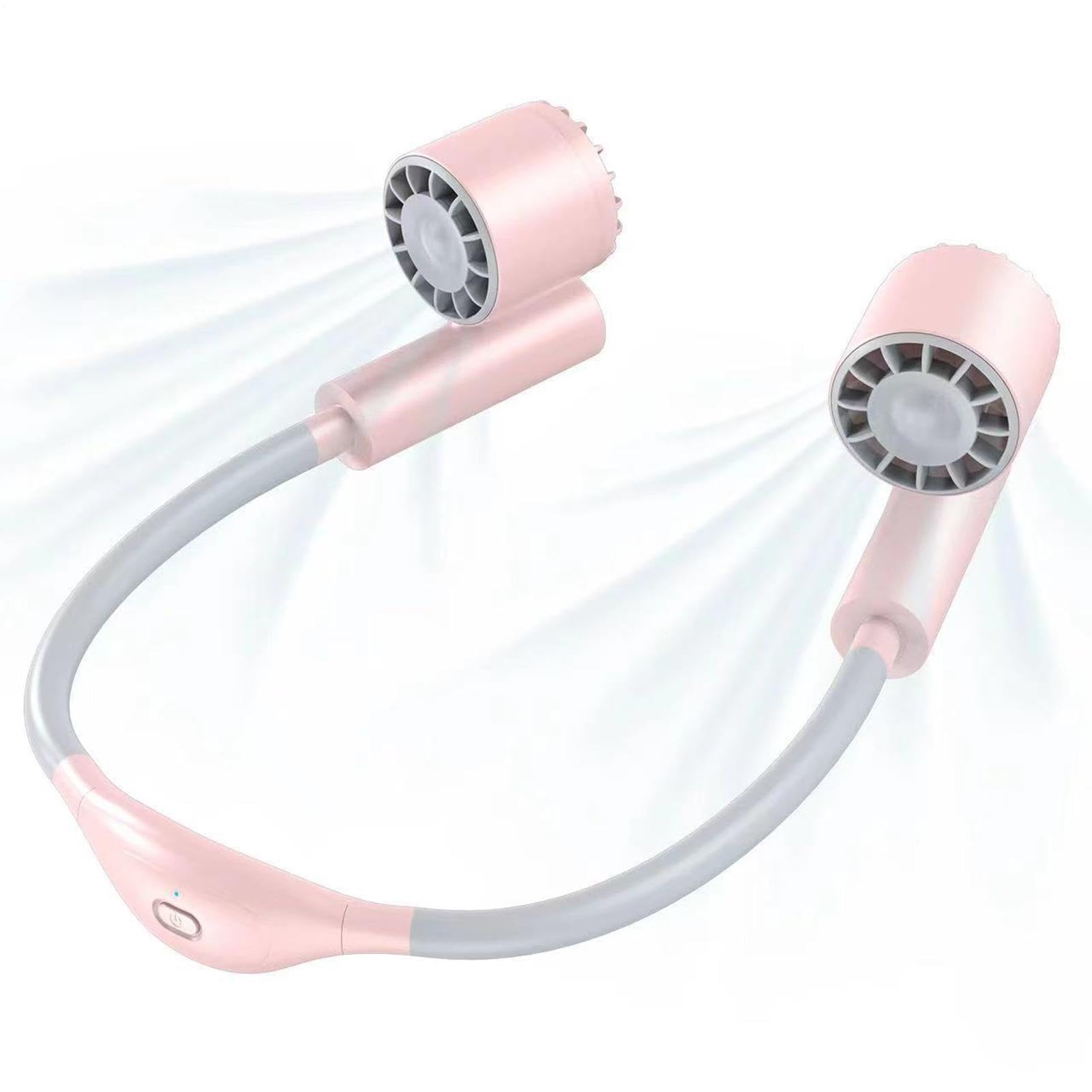 Ventilateur tour de cou portable 2400 mAh mini ventilateur 3 vitesses rechargeable