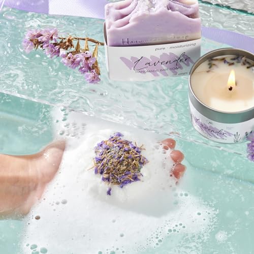 Peacoeye Gifts For Women Spa Gifts Lavender Bath Gift Baskets Relaxing Self Care Gift For Mom Her Sister Wife Auntie Home Bath Kit Care Package Birthday Friendship Gift Ideas thumb #5