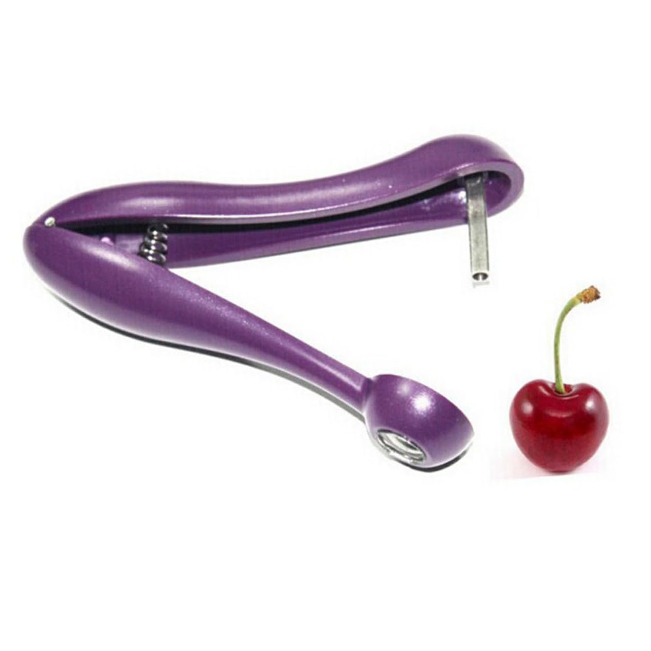 GRIRIW Cherry Olive Pitter Corer Tool Fruit Seeder Easy to Use for Kitchen Stainless Steel Plastic Ergonomic Design Random