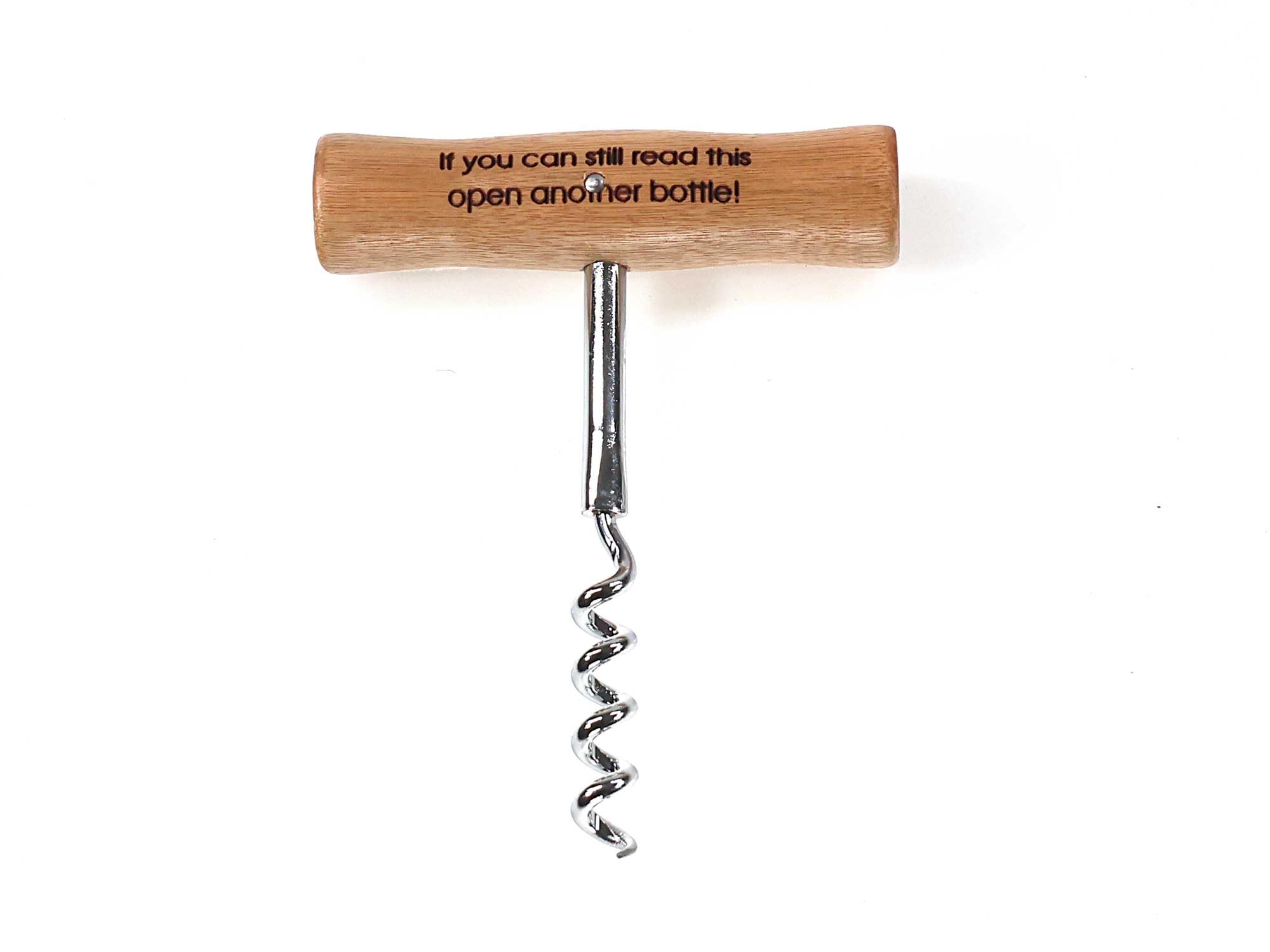 Personalised T Handle Corkscrew | Wooden Wine Opener