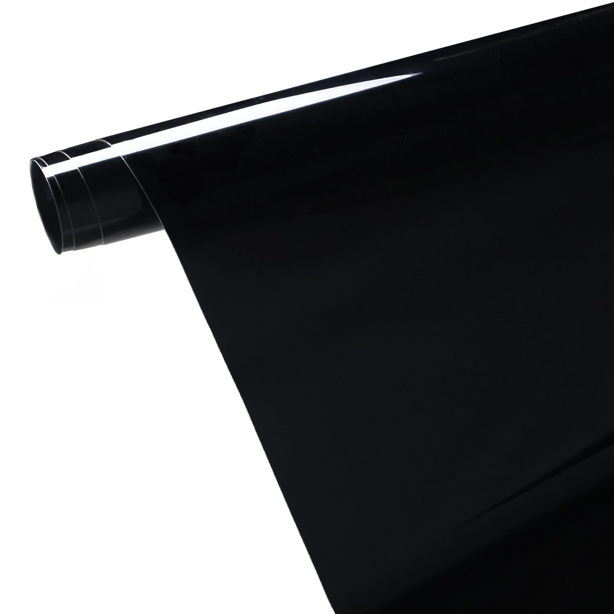 Lypumso Ultra High Gloss Black Vinyl Wrap Film Sheet with Air Release Bubble Free for Cars, Glossy Crystal Black Auto Car Stickers DIY Wrapping Film Roll for Interior Exterior Decoration 1ft x 5ft