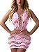 FasiCat Women's Mesh Lingerie for Women Fishnet Babydoll Mini Dress Free Size Bodysuit Lightpink 7