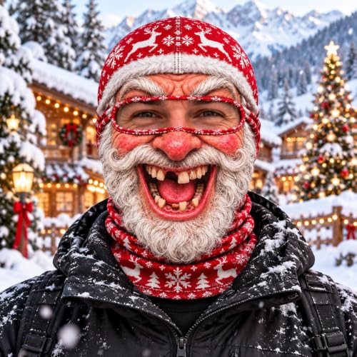 Ski Mask,Old Man Funny Realistic Face Balaclava 3D Christmas Full Face - image 3