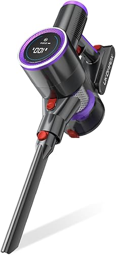 Miniatura 7 de Aspiradora inalámbrica, 500 W, 45 KPA, aspiradora de palo de 45 minutos con potente succión, aspiradora de mano inalámbrica ligera y extraíble con