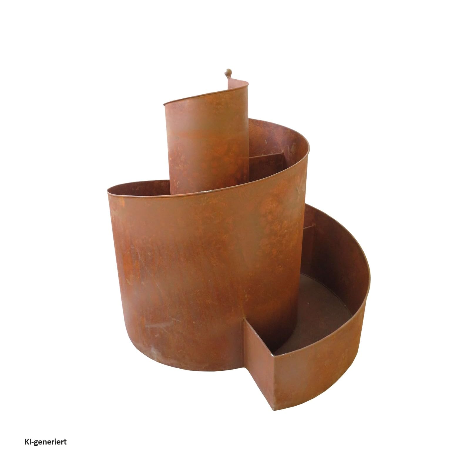 Kräuterspirale Verena Metall Kräutertreppe Edelrost-Optik Kräuterschnecke