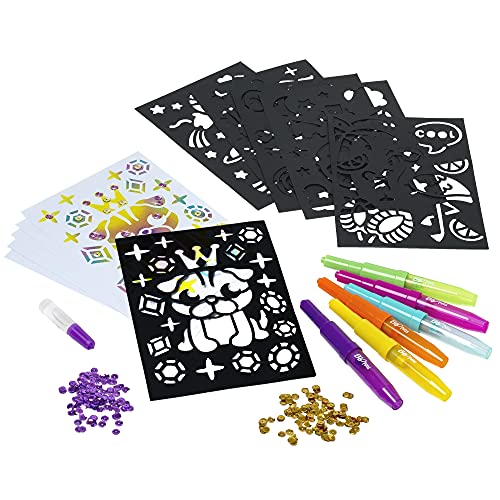 BLOPENS Sequins Activity Set John Adams : coffret de feutres à aérographe avec paillettes dès 4 ans