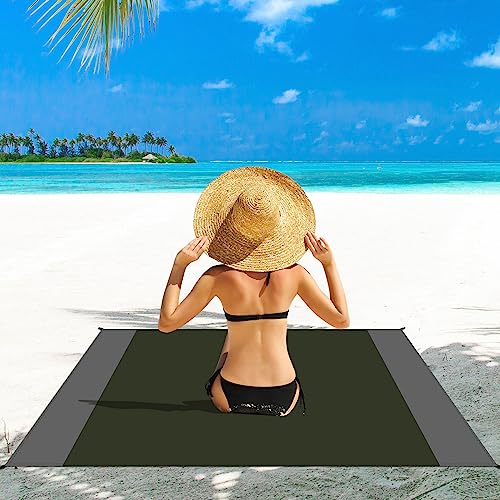 Waterproof Camping Tarp Lightweight Multifunctional Tent Footprint for Camping, Hiking Backpacking, Compact Tent Tarp Ground Sheet Mat for Ground or Under Tent (Dark Green, 55.1