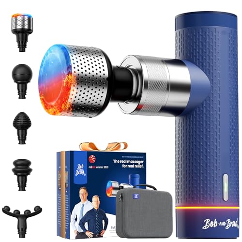 BOB AND BRAD A7 Pro Massage Gun with Heat & Cold Therapy FSA-HSA Eligible, Portable 11mm Deep Tissue...