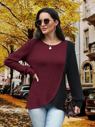 MixShe Women's Asymmetrical Lightweight Long Sleeve Color Block Sweater (Various) 7.91 + Free Shipping w/ Prim + 34% Off Code 25ABMUQS - image 6