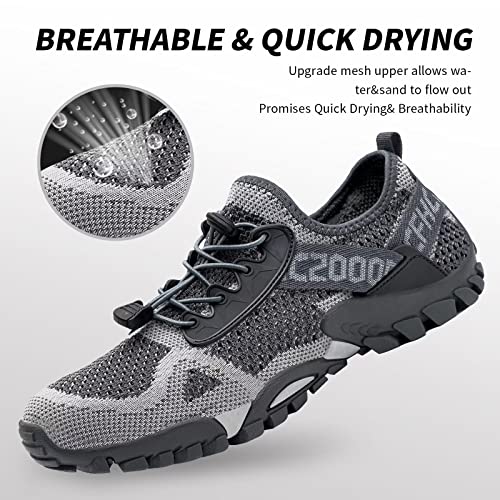 Image of SOBASO Water Shoes Women Men Quick Drying Swim Beach Aqua Shoes for Water Sport Diving Hiking Sailing Travel