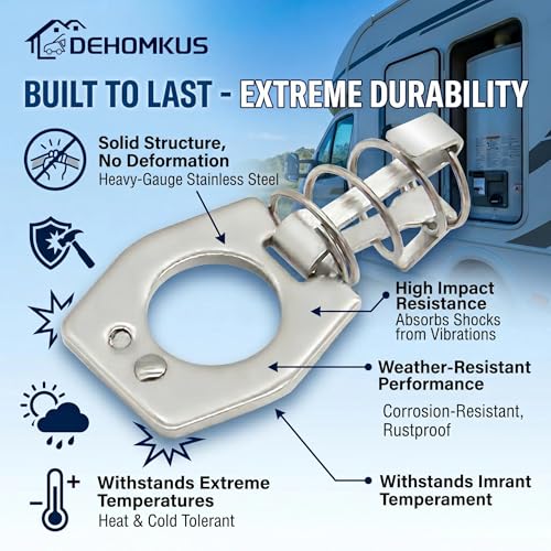 Image of 2Pcs RV Water Heater Latch Twist Cam Lock Replacement Part for RV Camper Water Heater, Door Latch Assembly or Gas Bottle Cover