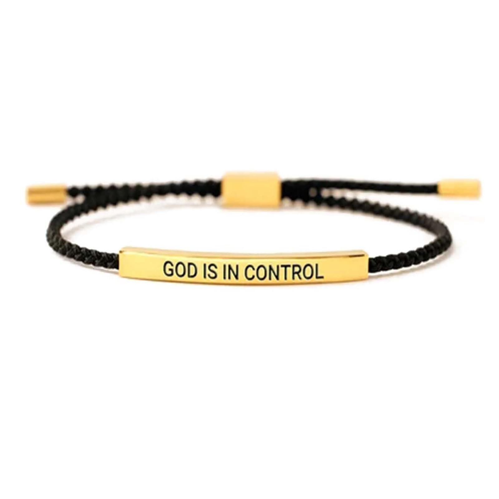 LIU JUN Let Them Bracelet for Women, Adjustable Braided Stainless Steel Engraving Inspirational Let Them Bracelet Gifts Jewelry