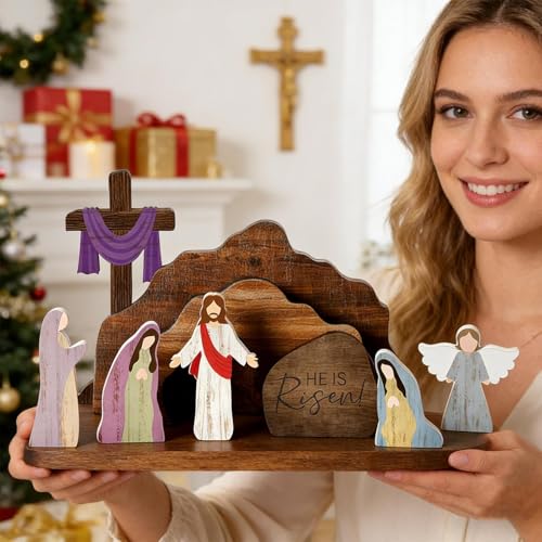 Crèche en bois rustique : une scène d'exception faite pour sublimer vos fêtes - 4