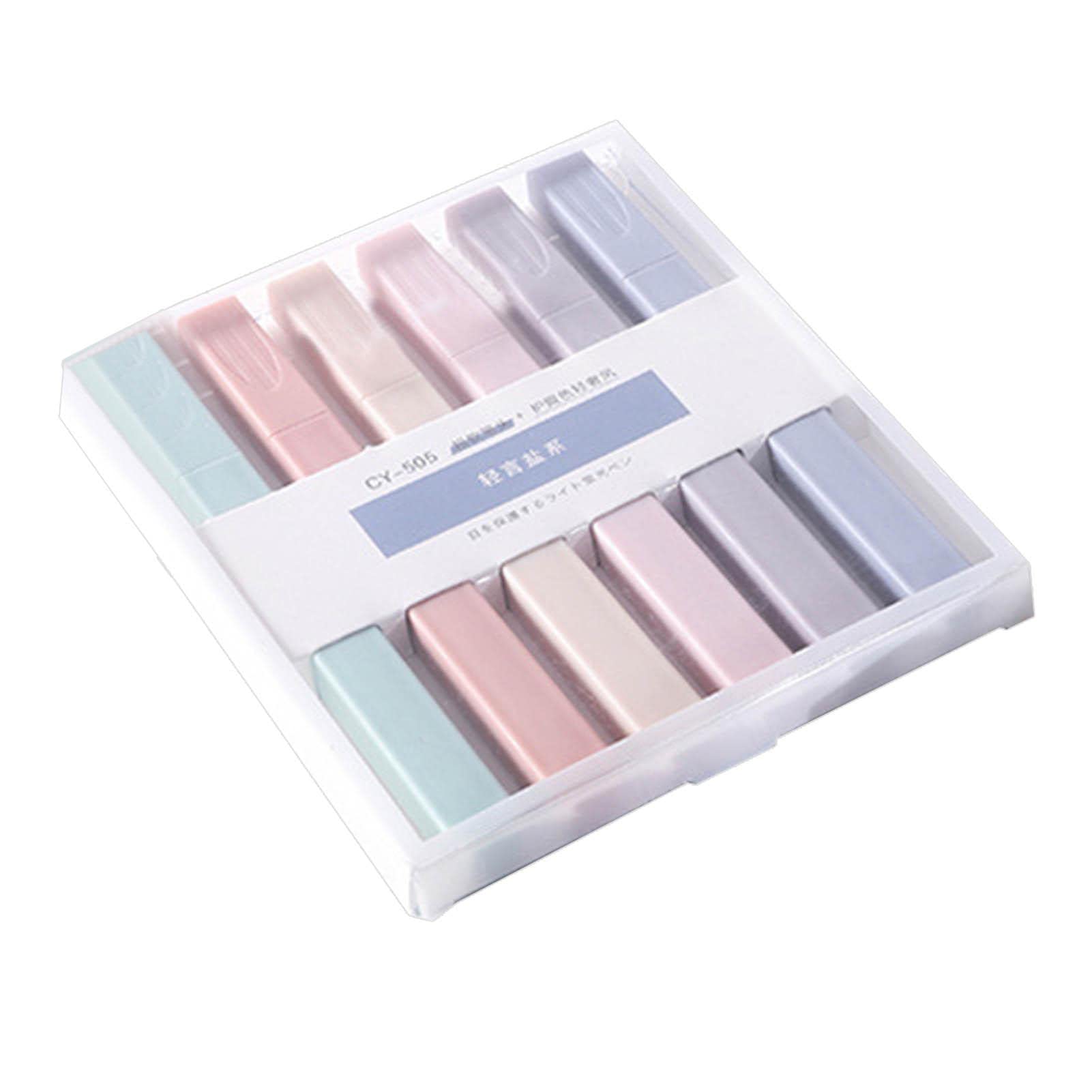 Pastel Markeerstiften Set - 6 Zachte Kleuren, Geen Uitvloeien Pastel Markeerstiften Set - 6 Zachte Kleuren, Geen Uitvloeien