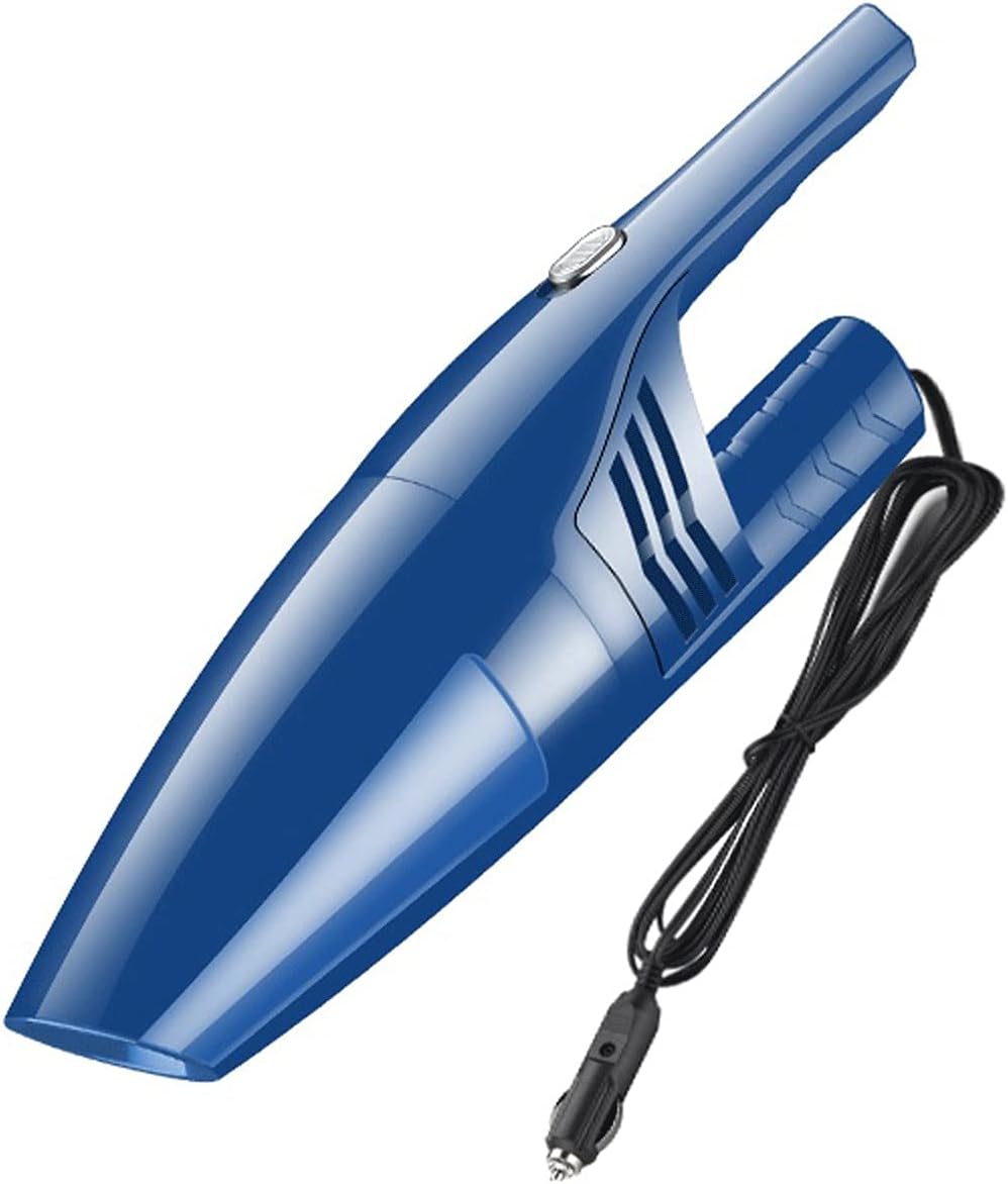 Hand held Vacuum Car Cleaning Tools Car Vacuum Cleaner with High Suction and Wet and Dry (Color : Blue)