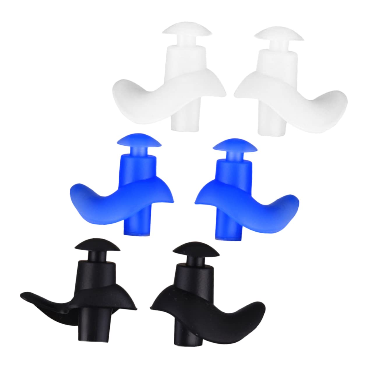 FRCOLOR 3 Pairs Silicone Waterproof Earplugs Swimming Ear Protection for Boys and Girls Adults Spiral Earplugs Reusable