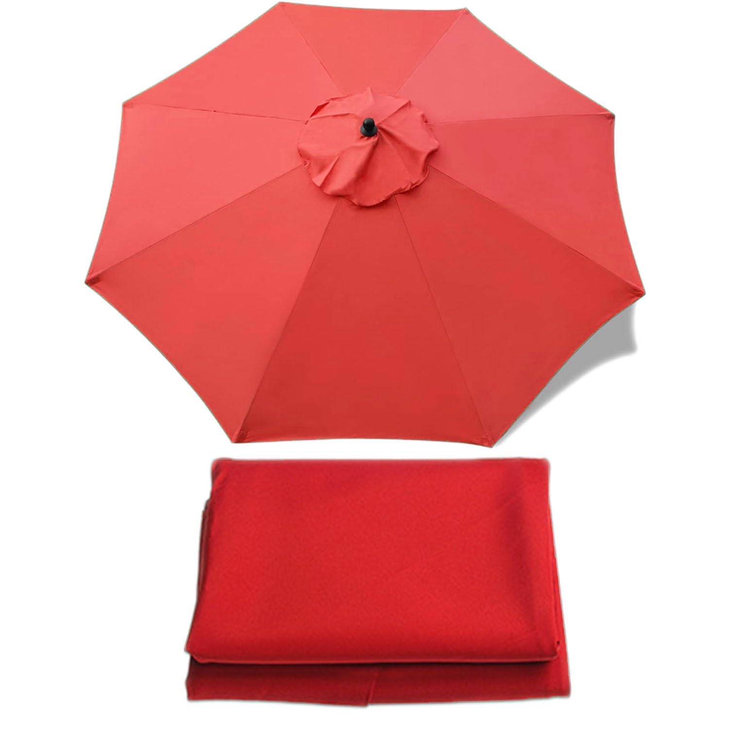 Copertura di ricambio per ombrellone da 2,5 m, 2,7 m, 3 m, tessuto resistente ai raggi UV, design a 6 stecche, per giardino, patio, uso esterno