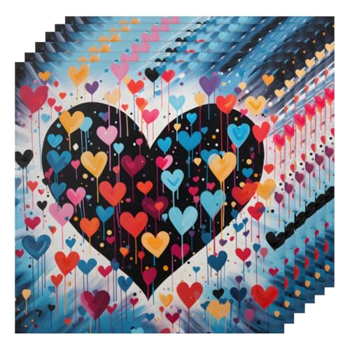 Servilletas de Tela Multicolor 50.5x50.5 cm Set x6 miniatura 1