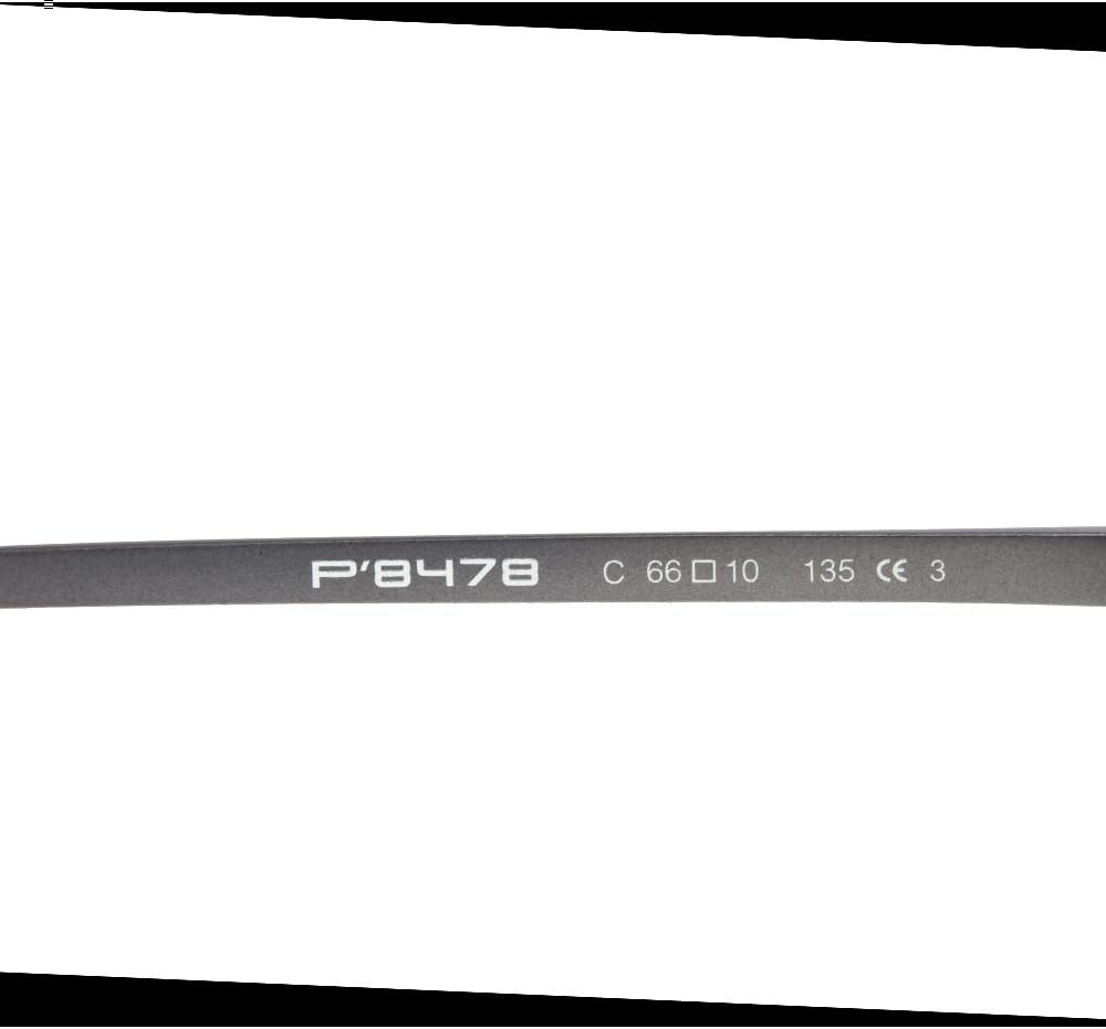 Porsche Design 8478C Sunglasses Matte Gray Frame with Interchangeable 66mm Lens