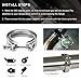 NYTKL 1.5 Inch V Band Clamp,Male Female 304 Stainless Steel Quick Release Flange Exhaust Clamp, V-Band for Pickup Truck Turbo Downpipe Exchange Exhaust Systems, Car Accessories