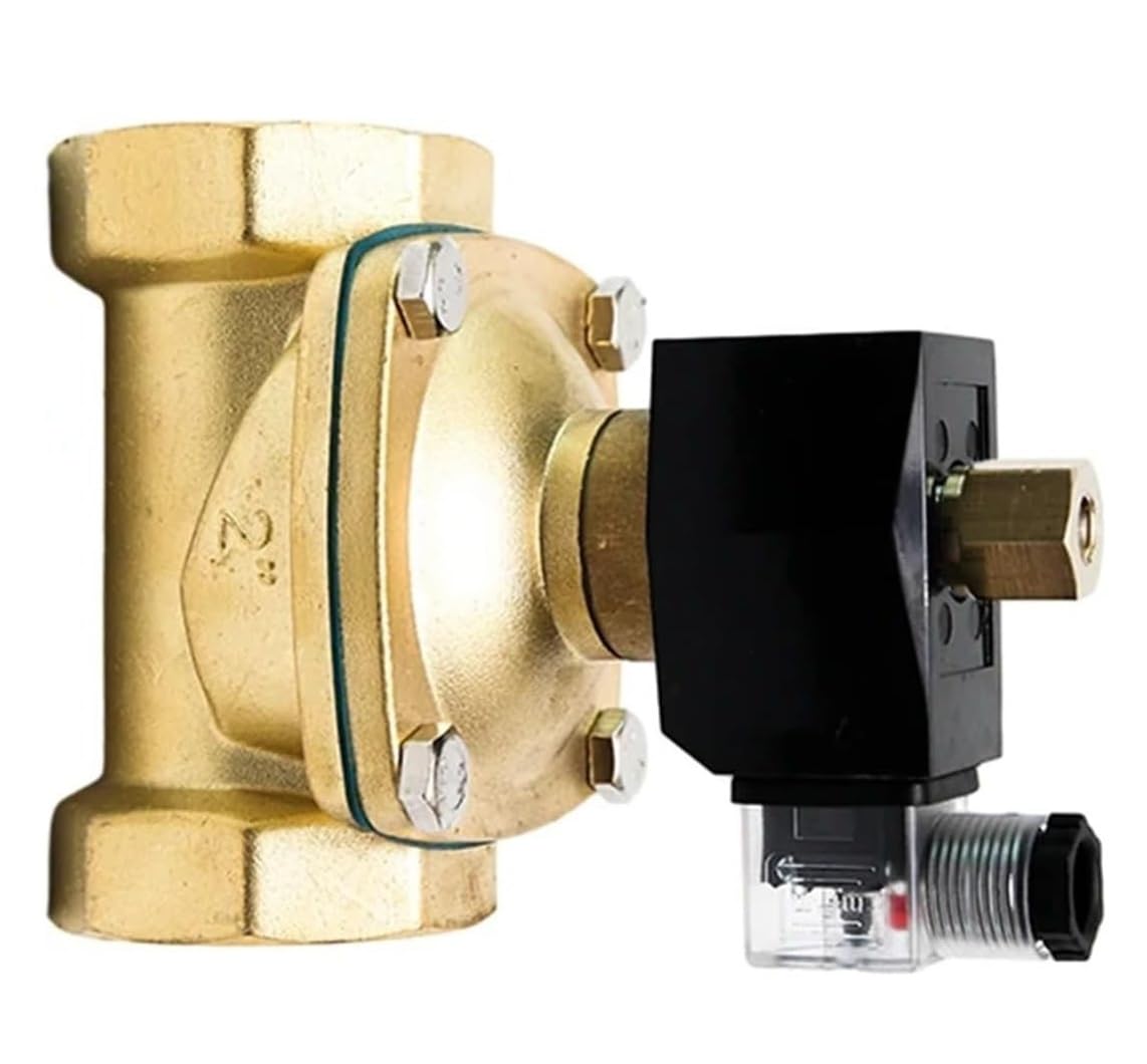 Électrovanne 2 pouces en laiton normalement ouverte 24VDC étanche IP65