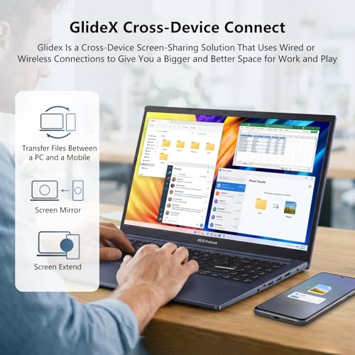 Image of ASUS Vivobook 15 Laptop, 15.6 inch FHD Display, Intel Core i9-13900H, 32GB RAM, 1TB SSD, Next Gen AI Ready, Webcam, Backlit Keyboard, Fingerprint Reader, Wi-Fi 6, Win11 Pro, Black, Bundle with PCO Cooler