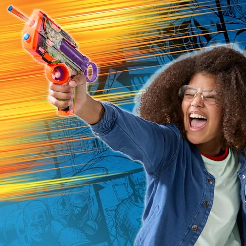 Nerf Marvel Hulk Dart Blaster with 2-Dart Capacity, Pull-Back Priming & 4 Official N1 Foam Darts, Licensed Marvel Avengers Toy Blaster for Kids (8+), Perfect Toys for Boys & Girls - Image 9