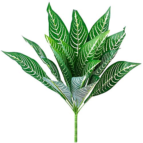 Fycooler Plantas Artificiales Arbustos Topiarios de Serpientes de Cascabel,Plantas Falsas Plantas de Vegetaci�n Artificial Croton Palma Arbustos Plantas para Decoraci�n Interior de Oficinas en Casa