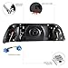 VIPMOTOZ LED Strip Headlight & Turn Signal Corner Lamp Assembly For 1987-1993 Ford Mustang - Matte Black Housing, Driver and Passenger Side