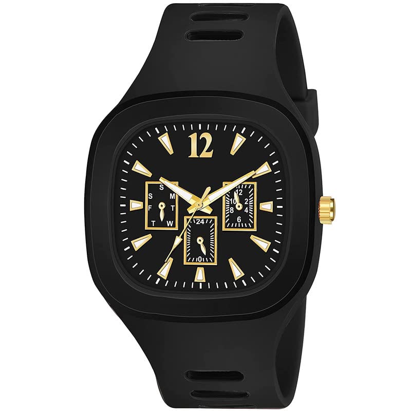 Trendyaddy Unisex Analog Square Dial Silicone Strap Quartz Watch for Mens and Women | Sports and Casual Watches - Gift for Birthday, Rakshanbandhan, Aniversary & Love(TRDY-7) (B0B31YHK8Q) Amazon Price History, Amazon Price Tracker