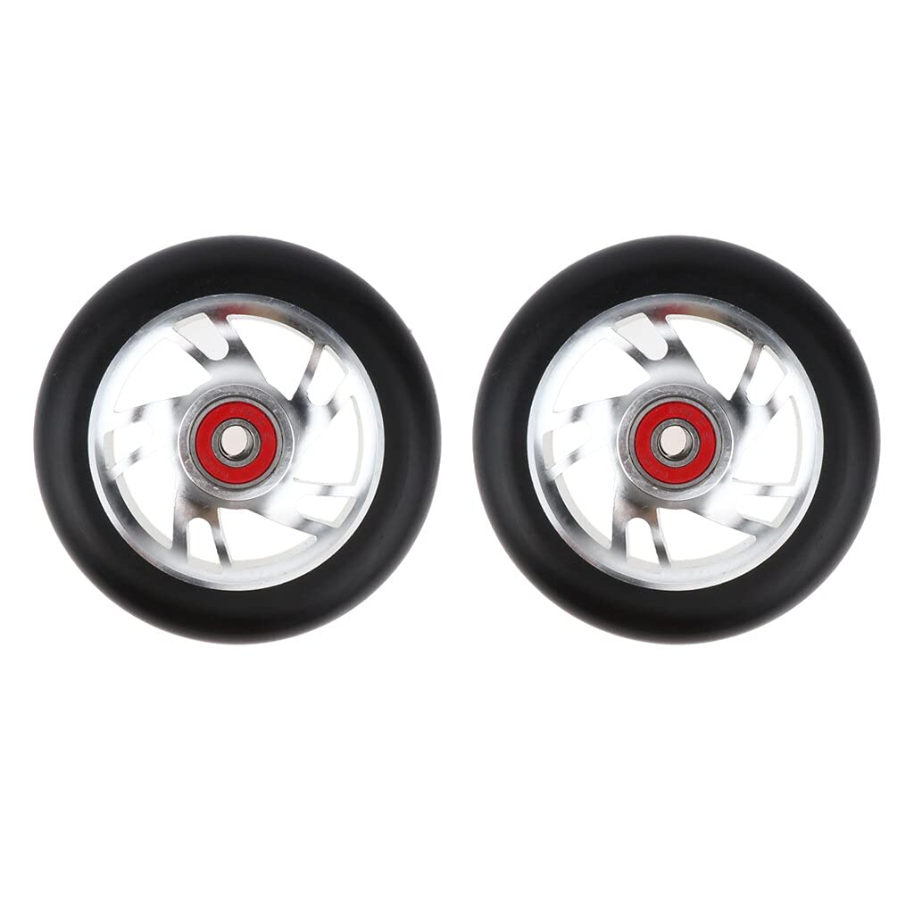 Ruote Monopattino Freestyle 2pcs 100mm / 3.9 "Kick Scooter Scooter Scooter Ruote con cuscinetti Boccole Ruote Sostituzione Sostituzione Accessori for scooter 7 colori Ruote Monopattino Elettrico