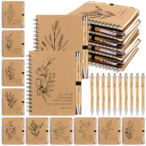 Caja de regalo cristiana 20 piezas cuadernos y bolígrafos cristianos a granel, diarios de oración con versículos bíblicos, bolígrafo, monjas inspiradoras regalos para él, ella, colega de la iglesia Caja de regalo cristiana 20 piezas cuadernos y bolígrafos cristianos a granel, diarios de oración con versículos bíblicos, bolígrafo, monjas inspiradoras regalos para él, ella, colega de la iglesia