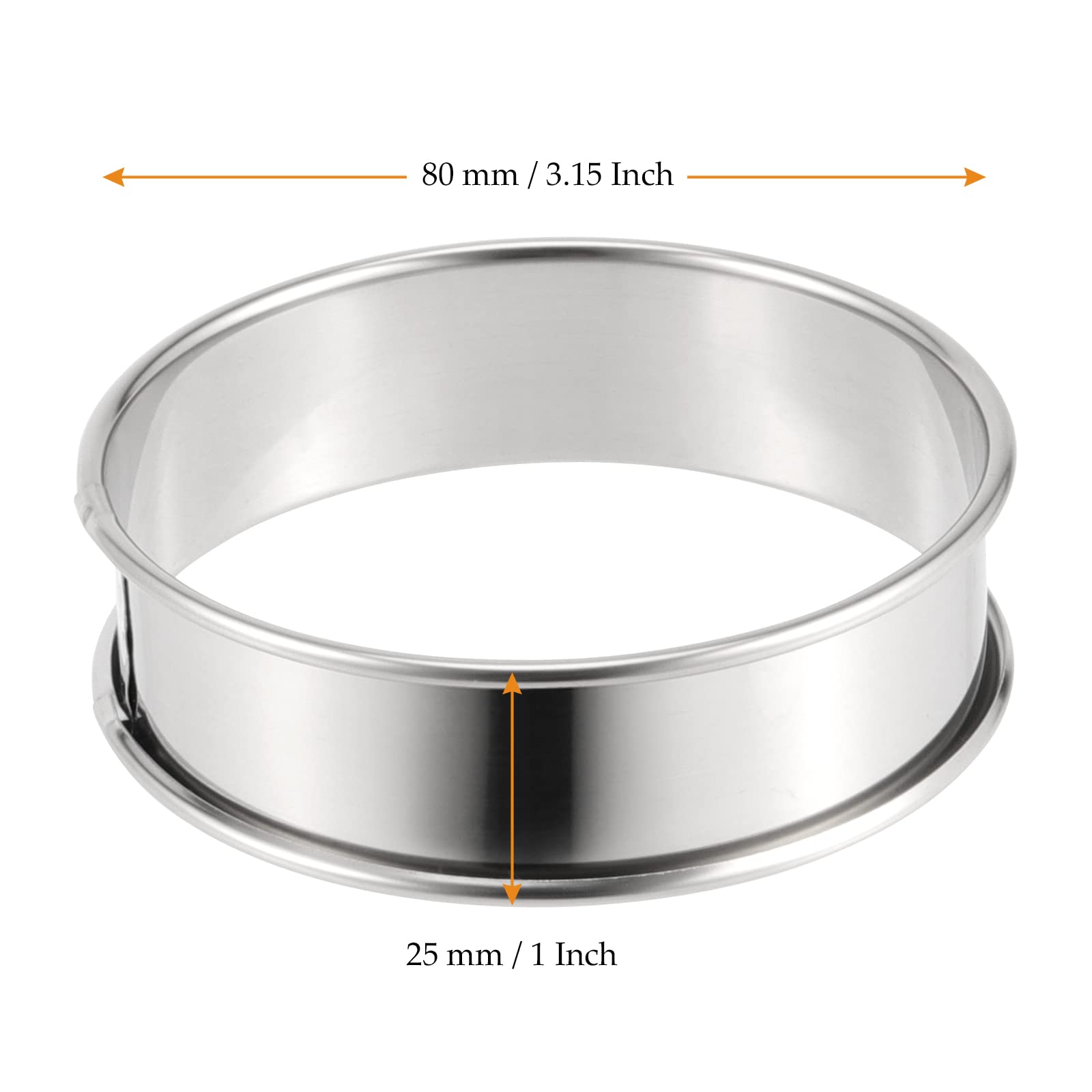 3 Inch Crumpet & Tart Molds | Double Rolled Baking Rings